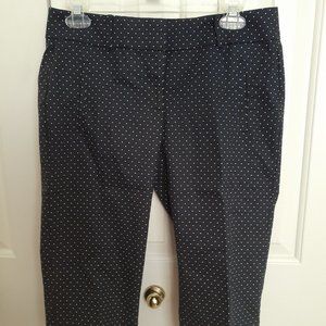 Ann Taylor Navy Polka Dot Pedal Pusher NWT
